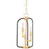 Hudson Valley Lighting Angler 3 Light 10" Wide Taper Candle Pendant Aged Brass