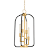 Hudson Valley Lighting Angler 4 Light 15" Wide Taper Candle Chandelier Aged Brass