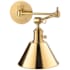 Hudson Valley Lighting Garden City 11" Tall Wall Sconce with Swing Arm Aged Brass
