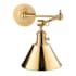 Hudson Valley Lighting Garden City 11" Tall Wall Sconce with Swing Arm Aged Brass