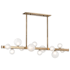 Hudson Valley Lighting Mini Hinsdale 12 Light 45" Wide LED Linear Chandelier Aged Brass