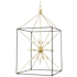 Hudson Valley Lighting Glendale 25 Light 27" Wide Sputnik Chandelier Aged Brass / Black