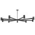 Hudson Valley Lighting Predock 9 Light 64" Wide LED Sputnik Chandelier with Neo Madera Marble Shades Black Brass