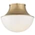 Hudson Valley Lighting Lettie Single Light 11" Wide Integrated LED Flush Mount Bowl Ceiling Fixture Aged Brass