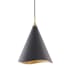 Hudson Valley Lighting Martini Single Light 13" Wide Pendant Gold Leaf / Black