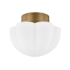 Hudson Valley Lighting Seabrook 15" Wide Semi-Flush Bowl Ceiling Fixture with Glossy Opal Glass Shade Historic Bronze