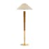 Hudson Valley Lighting Bohicket 68" Tall Torchiere Floor Lamp with Natural Linen Shade Aged Brass