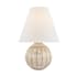 Hudson Valley Lighting Capers 30" Tall Vase Table Lamp with Natural Linen Shade Aged Brass / Ceramic Ivory Petal