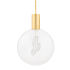Hudson Valley Lighting Gio 16" Wide Crystal Pendant Aged Brass