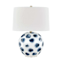 Hudson Valley Lighting Blue Point 22" Tall Buffet Table Lamp White / Blue Dots