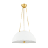 Hudson Valley Lighting Chiswick 20" Wide Pendant Aged Brass / White Plaster