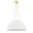 Hudson Valley Lighting Chiswick 30" Wide Pendant Aged Brass / White Plaster