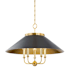 Hudson Valley Lighting Clivedon 5 Light 28" Wide Pendant Aged Brass / Dark Black