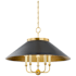 Hudson Valley Lighting Clivedon 5 Light 28" Wide Pendant Aged Brass / Dark Black