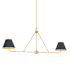 Hudson Valley Lighting Burghley 2 Light 54" Wide Linear Chandelier Aged Brass / Distressed Bronze