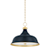 Hudson Valley Lighting Painted No. 1 4 Light 24" Wide Pendant Aged Brass / Distressed Bronze
