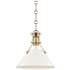 Hudson Valley Lighting Painted No.2 Single Light 10" Wide Mini Pendant Aged Brass