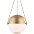 Hudson Valley Lighting Sphere No. 3 18" Wide Pendant Aged Brass