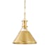 Hudson Valley Lighting Metal No. 2 6" Wide Mini Pendant Aged Brass