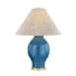 Hudson Valley Lighting Westhorpe 29" Tall Vase Table Lamp with Natural Linen Shade Aged Brass / Ceramic French Blue