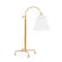 Hudson Valley Lighting Curves No.1 Single Light 31" Tall Gooseneck Table Lamp Aged Brass