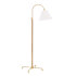 Hudson Valley Lighting Curves No.1 62" Tall Gooseneck Floor Lamp Aged Brass