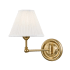 Hudson Valley Lighting Classic No.1 Single Light 11" Tall Wall Sconce Aged Brass