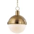 Hudson Valley Lighting Lambert Single Light 15" Wide Pendant Aged Brass