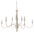 Hunter Teren 9 Light 40" Wide Taper Candle Chandelier Distressed White