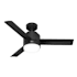 Hunter Gilmour 44" 3 Blade Indoor / Outdoor LED SureSpeed Ceiling Fan with White Glass Shade Matte Black