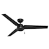 Hunter Cassius 52" 3 Blade Outdoor Ceiling Fan with Pull Chain Included Matte Black