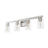 Hunter Hartland 4 Light Vanity Light with Shades Brushed Nickel