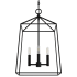 Hunter Fair Oaks 4 Light 14" Wide Pendant Flat Matte Black