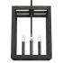 Hunter Squire Manor 4 Light 12" Wide Taper Candle Multi Light Pendant Matte Black