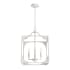 Hunter Highland Hill 4 Light 15" Wide Taper Candle Pendant Distressed White