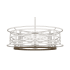 Hunter Langwood 4 Light 24" Wide Taper Candle Pendant Distressed White