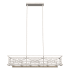 Hunter Langwood 6 Light 41" Wide LED Taper Candle Linear Chandelier Distressed White