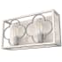 Hunter Gablecrest 2 Light 17" Wide Bathroom Vanity Light Distressed White