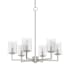 Hunter Kerrison 6 Light 25" Wide Candle Style Chandelier Brushed Nickel