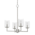 Hunter Kerrison 4 Light 21" Wide Candle Style Chandelier Brushed Nickel