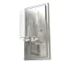 Hunter Kerrison 12" Tall Bathroom Sconce with Seedy Glass Shade Brushed Nickel