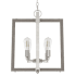Hunter Woodburn 4 Light 19" Wide Chandelier Brushed Nickel