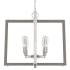 Hunter Woodburn 4 Light 25" Wide Chandelier Brushed Nickel