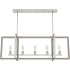 Hunter Woodburn 5 Light 48" Wide Linear Chandelier Brushed Nickel