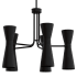 Hunter Zola 10 Light 26" Wide Chandelier Flat Matte Black