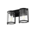 Hunter Astwood 2 Light Vanity Light with Shades Matte Black
