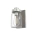 Hunter Devon Park 9" Tall Wall Sconce with Shade Brushed Nickel