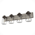 Hunter Devon Park 4 Light Vanity Light Onyx Bengal