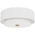 Hunter Brookside 2 Light 13" Wide Flush Mount Drum Ceiling Fixture Luxe Gold