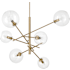Hunter Farling 6 Light 44" Wide Sputnik Chandelier Alturas Gold